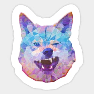 rainbow wolf Sticker